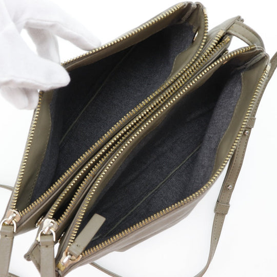 CELINE Shoulder Bag Calfskin gray Trio Large Women Used Authentic
