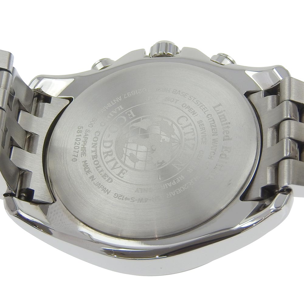 CITIZEN Watches Solar Powered Radio Watch H820-T021697 Stainless Steel Navy Limited Edition Eco Drive Navy dial mens Used Authentic