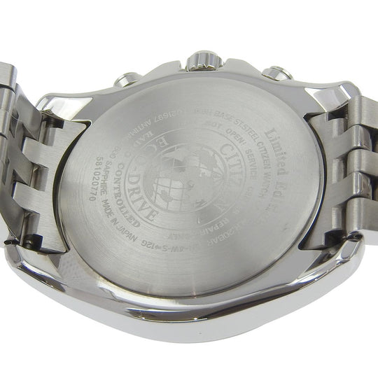 CITIZEN Watches Solar Powered Radio Watch H820-T021697 Stainless Steel Navy Limited Edition Eco Drive Navy dial mens Used Authentic