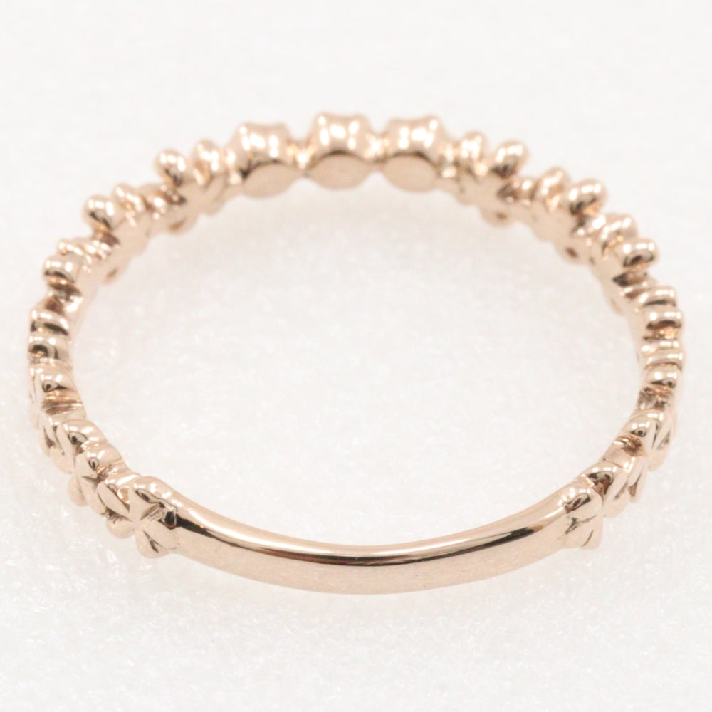 STAR JEWELRY Ring K10 pink gold, diamond gold 3P diamond Women Used Authentic