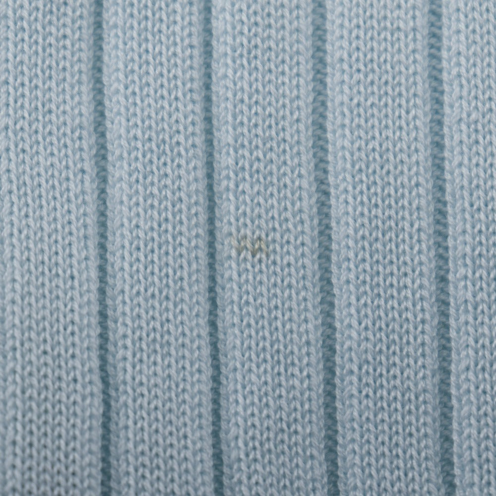 CHANEL cardigan P07389V00348 cotton Two-tone color (light blue) piping ensemble 40