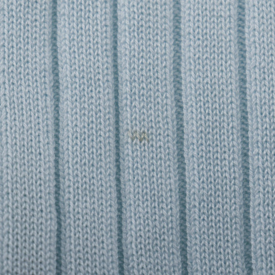 CHANEL cardigan P07389V00348 cotton Two-tone color (light blue) piping ensemble 40