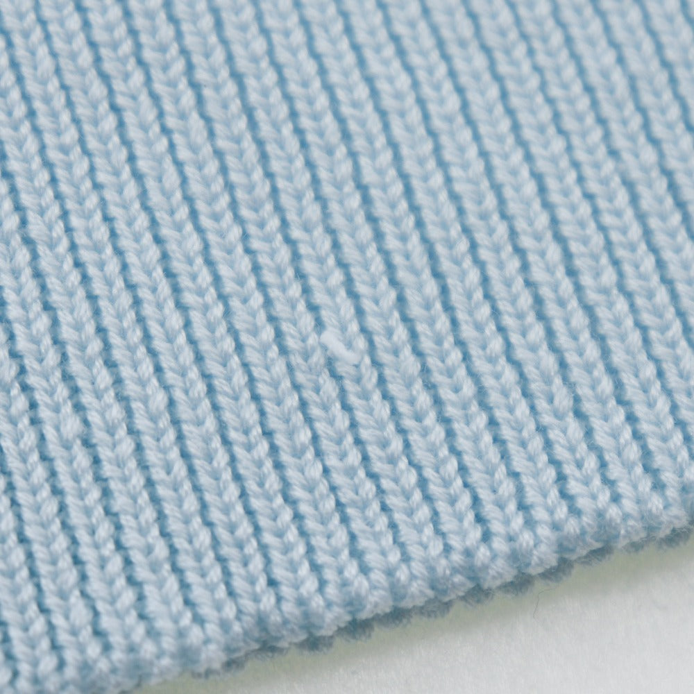 CHANEL cardigan P07389V00348 cotton Two-tone color (light blue) piping ensemble 40