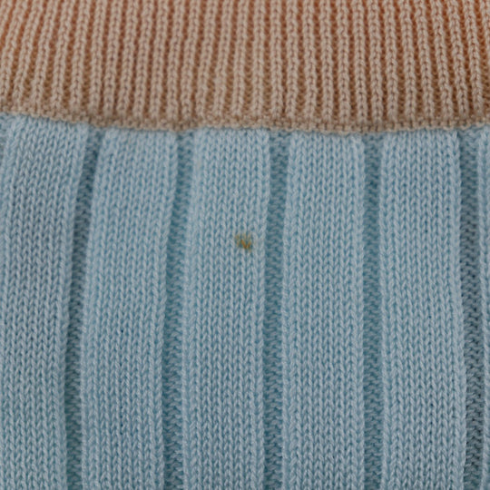CHANEL cardigan P07389V00348 cotton Two-tone color (light blue) piping ensemble 40