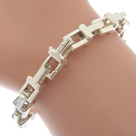TIFFANY&Co. bracelet Silver925 Silver Chain T narrow unisex(Unisex) Used Authentic