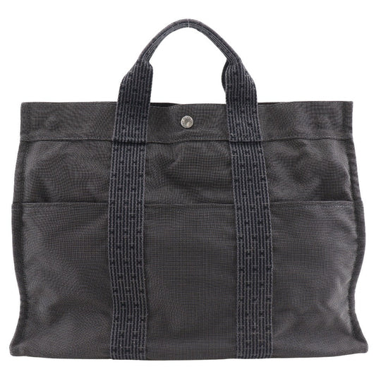 HERMES Tote Bag Nylon canvas gray Her LineMM mens(Unisex) Used Authentic