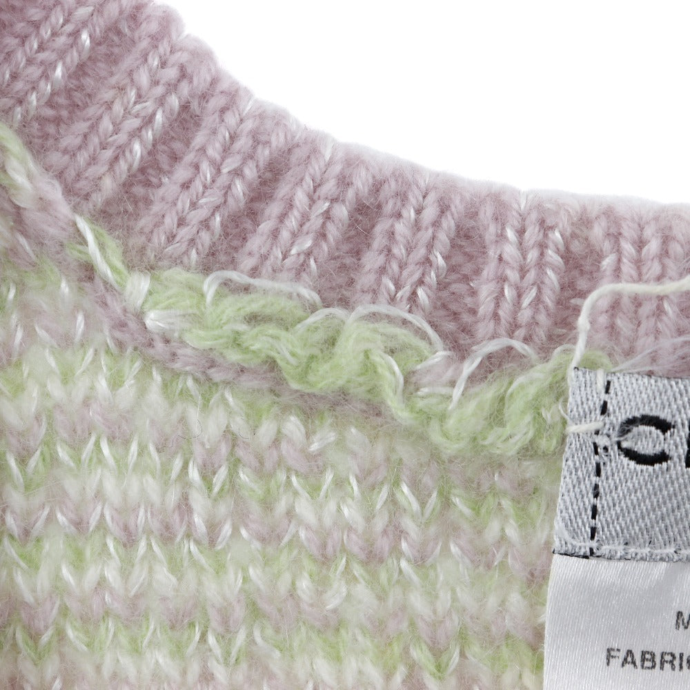 CHANEL Vest P25397V01844 Cashmere, Rayon Pink / Yellow green knit 46