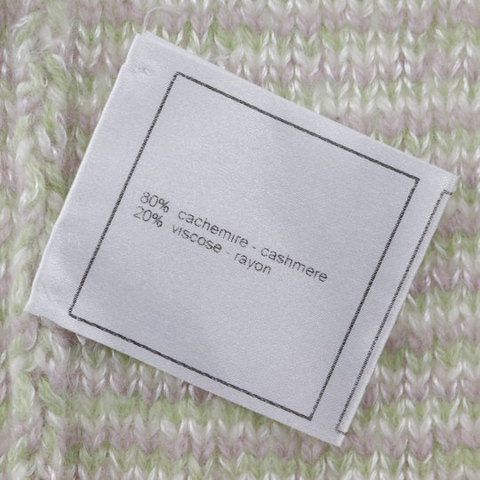 CHANEL Vest P25397V01844 Cashmere, Rayon Pink / Yellow green knit 46