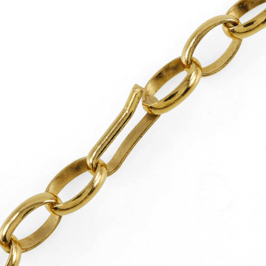 CHANEL Necklace Plated Gold gold vintage Round logo Women Used Authentic