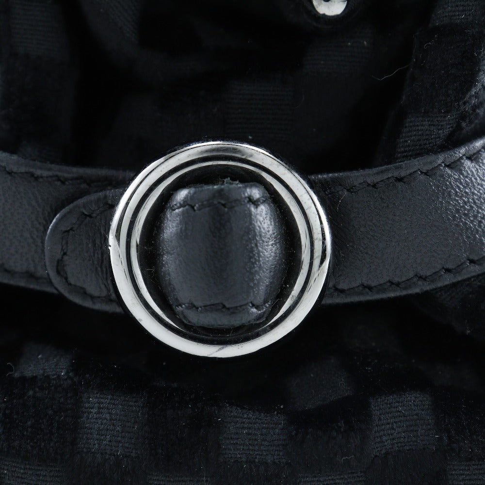 CHANEL Shoulder Bag A33096 Velor black Gamaguchi 2WAY COCO Mark ChainShoulder Women Used Authentic