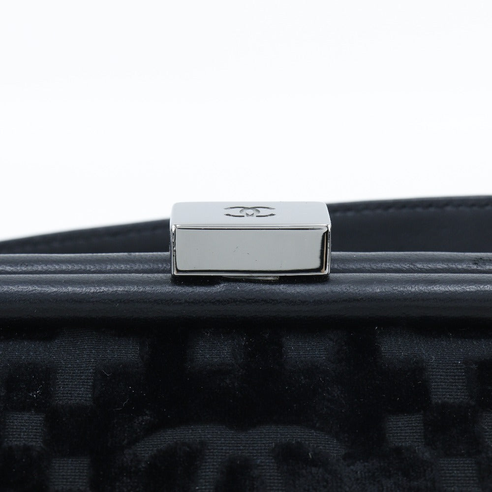 CHANEL Shoulder Bag A33096 Velor black Gamaguchi 2WAY COCO Mark ChainShoulder Women Used Authentic