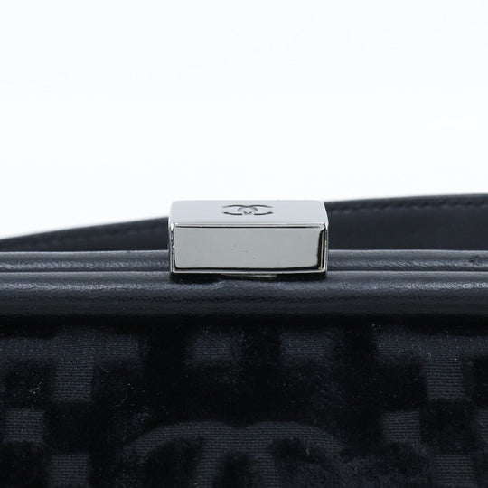 CHANEL Shoulder Bag A33096 Velor black Gamaguchi 2WAY COCO Mark ChainShoulder Women Used Authentic