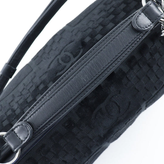 CHANEL Shoulder Bag A33096 Velor black Gamaguchi 2WAY COCO Mark ChainShoulder Women Used Authentic