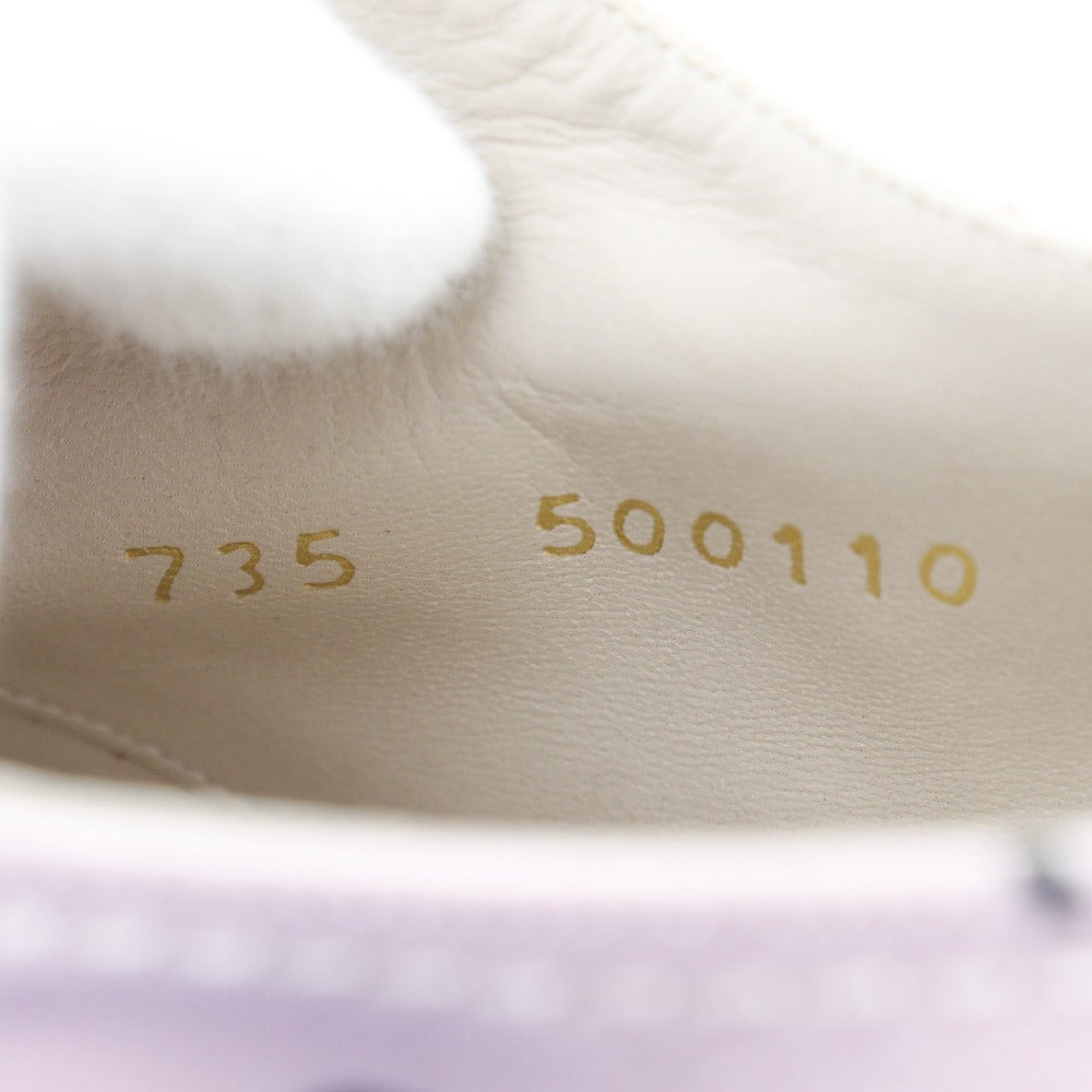 CHANEL sneakers A05136 canvas Pink / black 95P Logo print Women 36 1/2 Used Authentic