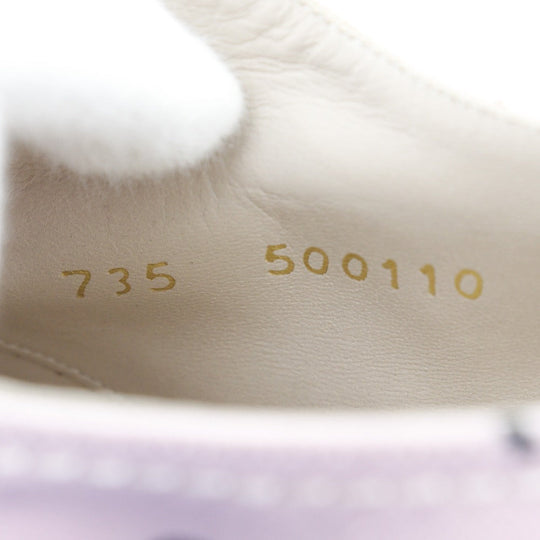 CHANEL sneakers A05136 canvas Pink / black 95P Logo print Women 36 1/2 Used Authentic