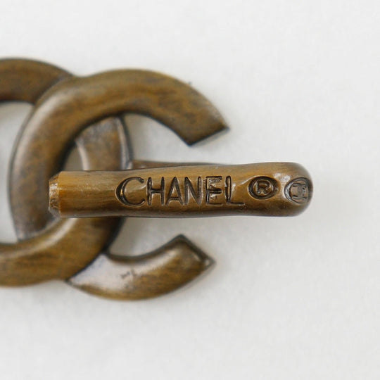 CHANEL belt A07928Y02269 Plated Gold, Suede Brown COCO Mark Vintage processing Chain belt Women Used Authentic