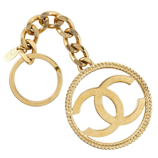 CHANEL key ring Plated Gold gold vintage COCO Mark Women Used Authentic