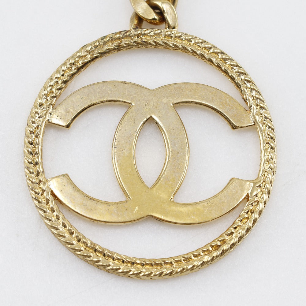 CHANEL key ring Plated Gold gold vintage COCO Mark Women Used Authentic
