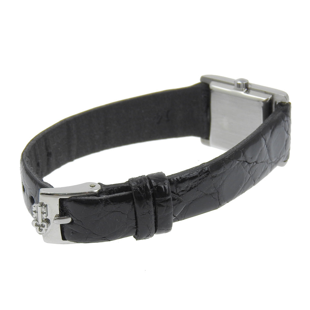 CORUM Watches Hand Winding 15158 Stainless Steel , Leather Silver Tank Watch Square Silver dial Women Used Authentic
