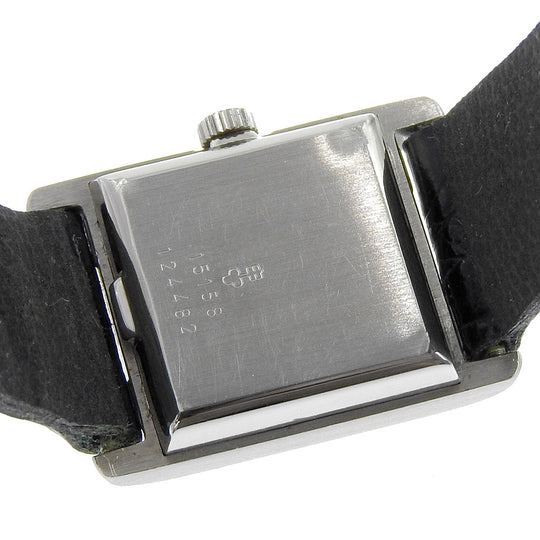 CORUM Watches Hand Winding 15158 Stainless Steel , Leather Silver Tank Watch Square Silver dial Women Used Authentic