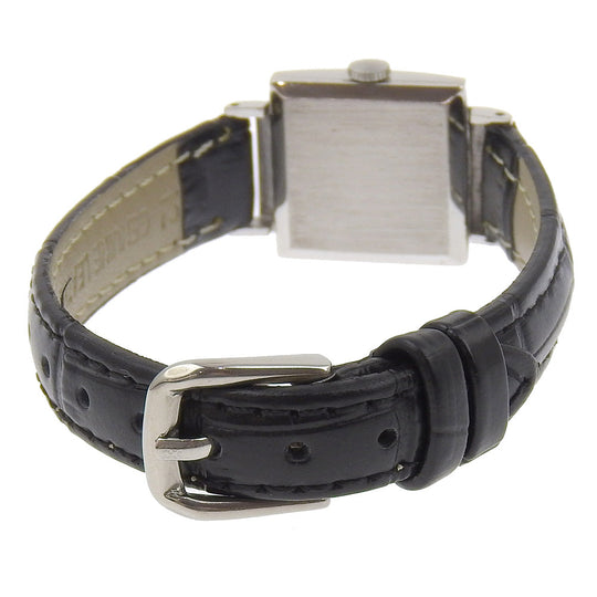 IWC Watches Hand Winding Pt900Platinum, embossed leather white Silver dial Women Used Authentic