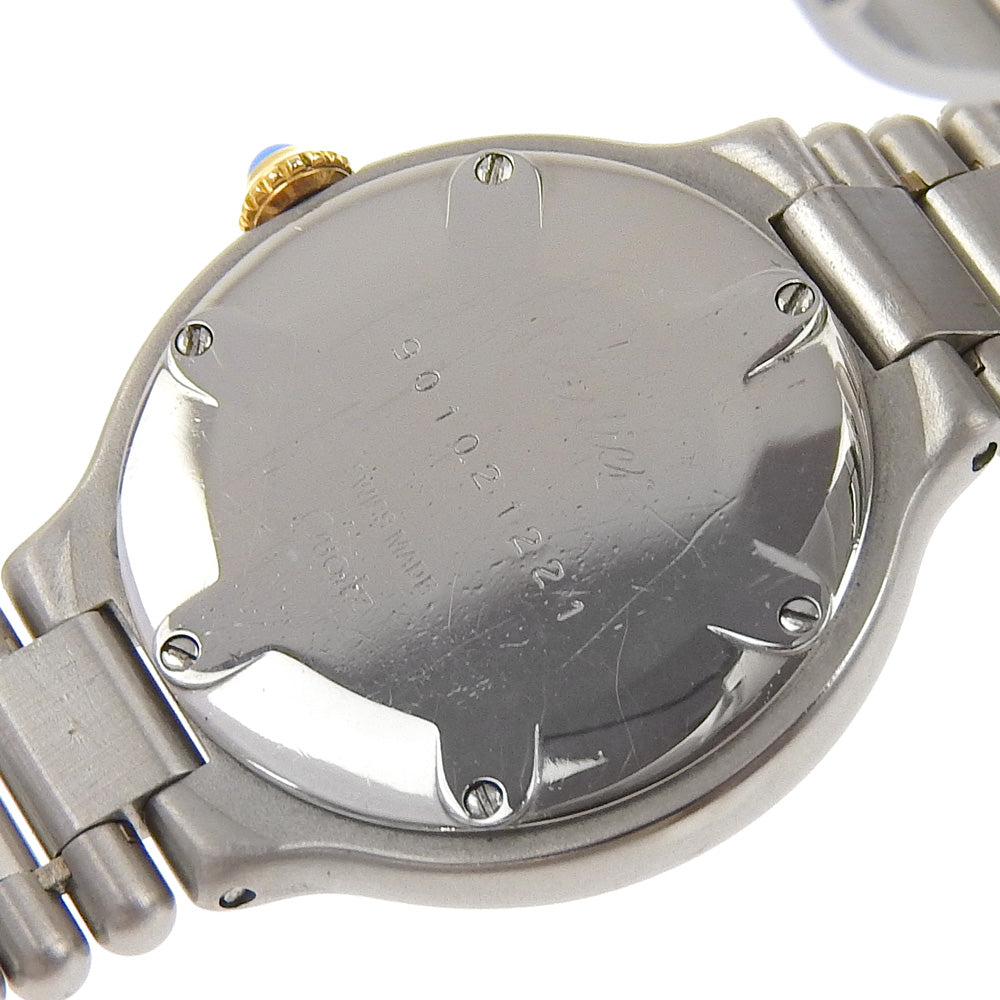 CARTIER Watches Quartz Stainless Steel Silver Must White dial Women Used Authentic