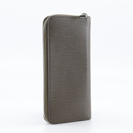 LOUIS VUITTON Long Wallet Purse M60967 Epi Leather Brown Vertical Zippy wallet mens Used Authentic