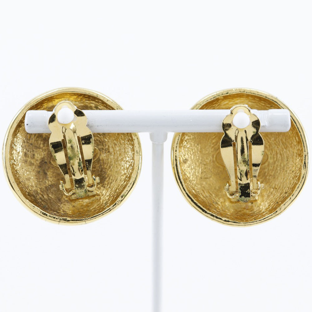 CHANEL Earring Plated Gold gold COCO Mark Women Used Authentic