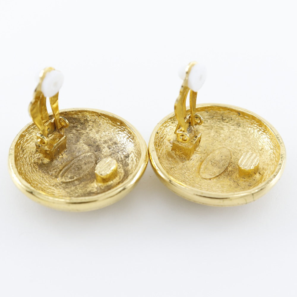 CHANEL Earring Plated Gold gold COCO Mark Women Used Authentic
