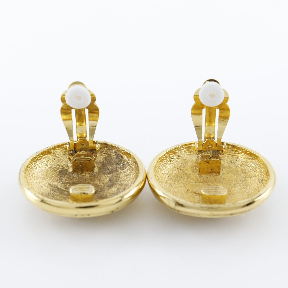 CHANEL Earring Plated Gold gold COCO Mark Women Used Authentic