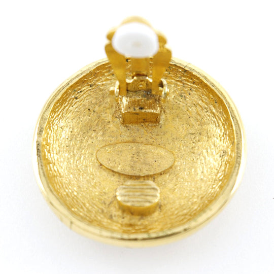 CHANEL Earring Plated Gold gold COCO Mark Women Used Authentic