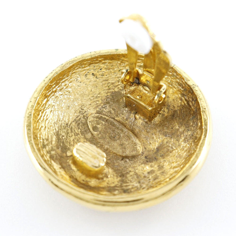 CHANEL Earring Plated Gold gold COCO Mark Women Used Authentic