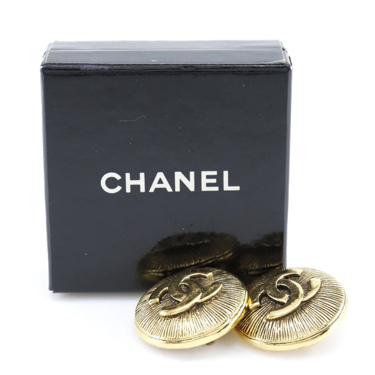CHANEL Earring Plated Gold gold COCO Mark Women Used Authentic