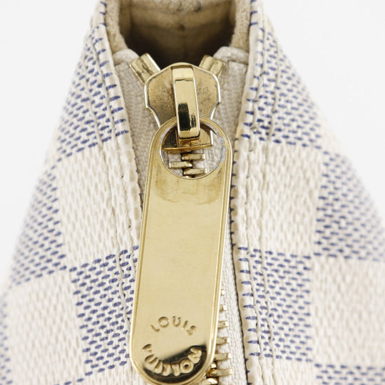 LOUIS VUITTON Handbag N51186 Damier Azur Canvas White Saleya PM Women Used Authentic