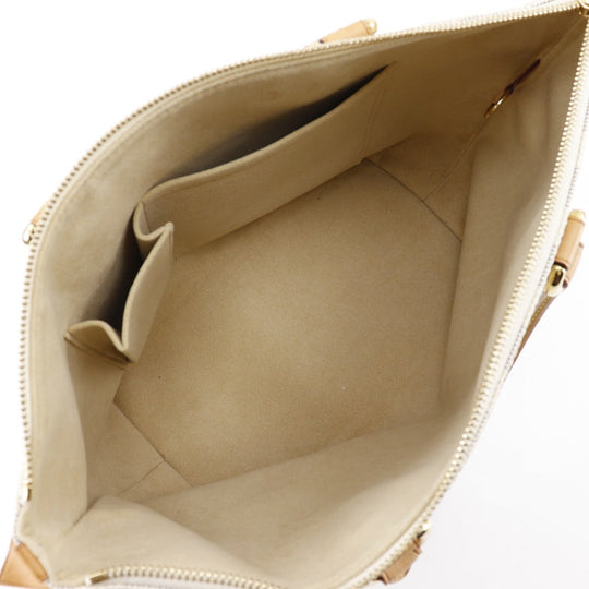 LOUIS VUITTON Handbag N51186 Damier Azur Canvas White Saleya PM Women Used Authentic