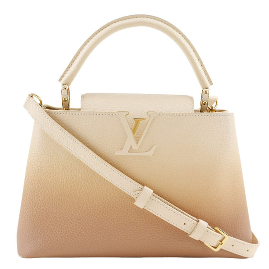 LOUIS VUITTON Handbag M53250 Taurillon Clemence Leather beige gradation 2WAYShoulder Capusine PM Women Used Authentic