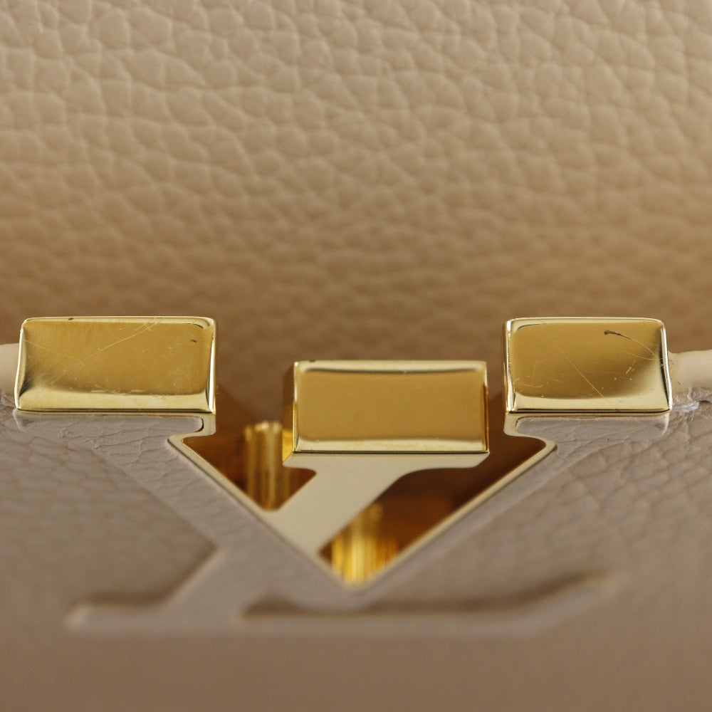 LOUIS VUITTON Handbag M53250 Taurillon Clemence Leather beige gradation 2WAYShoulder Capusine PM Women Used Authentic