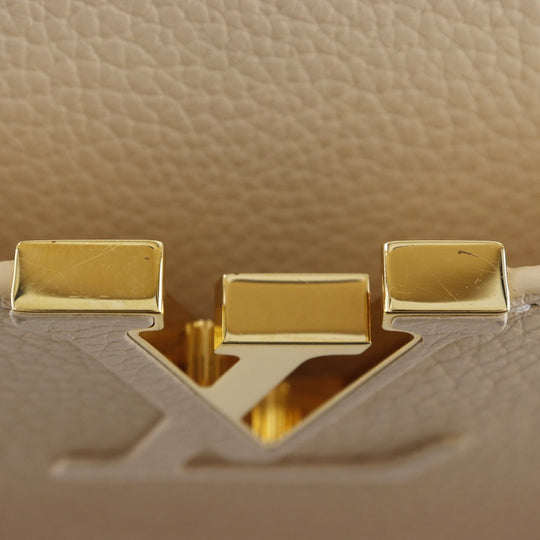 LOUIS VUITTON Handbag M53250 Taurillon Clemence Leather beige gradation 2WAYShoulder Capusine PM Women Used Authentic