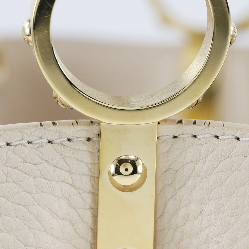 LOUIS VUITTON Handbag M53250 Taurillon Clemence Leather beige gradation 2WAYShoulder Capusine PM Women Used Authentic