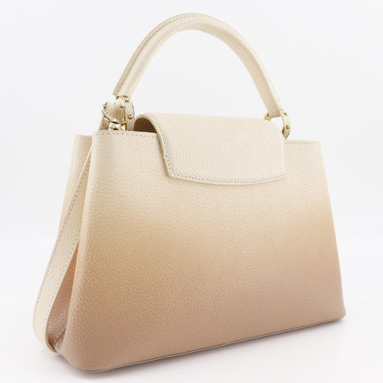 LOUIS VUITTON Handbag M53250 Taurillon Clemence Leather beige gradation 2WAYShoulder Capusine PM Women Used Authentic