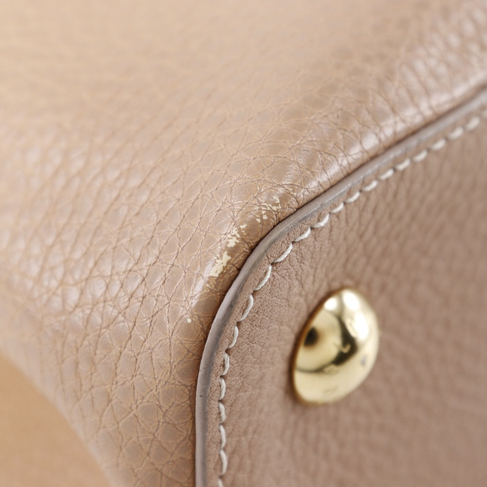 LOUIS VUITTON Handbag M53250 Taurillon Clemence Leather beige gradation 2WAYShoulder Capusine PM Women Used Authentic
