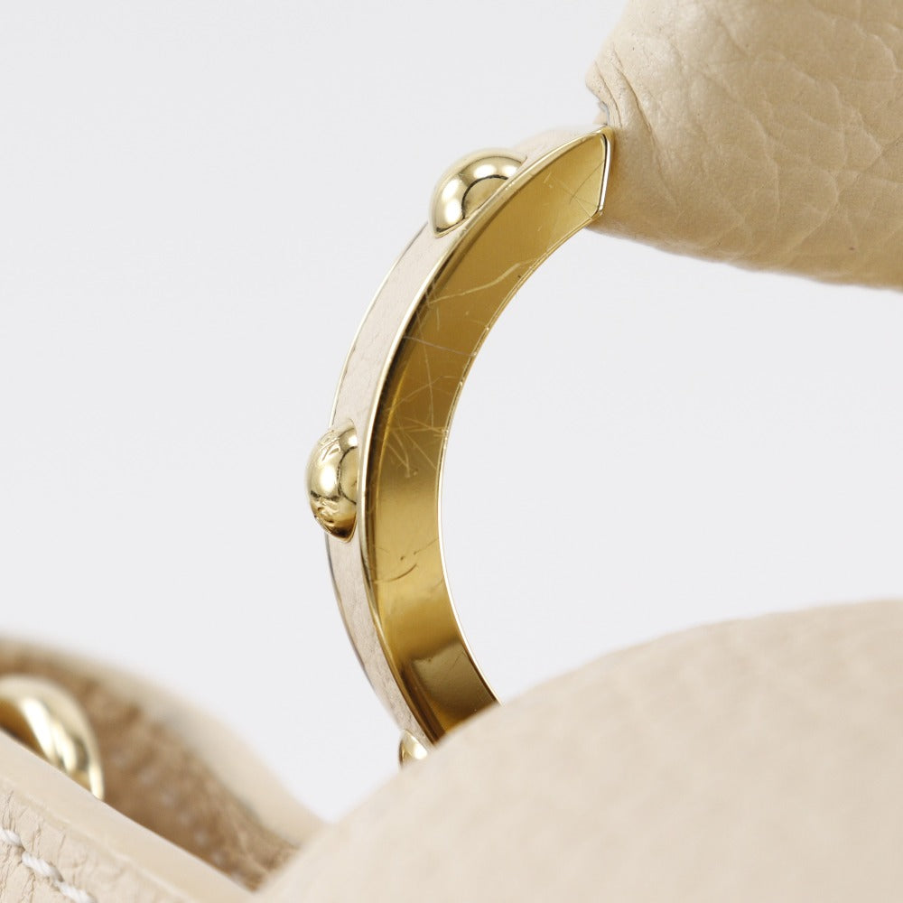 LOUIS VUITTON Handbag M53250 Taurillon Clemence Leather beige gradation 2WAYShoulder Capusine PM Women Used Authentic