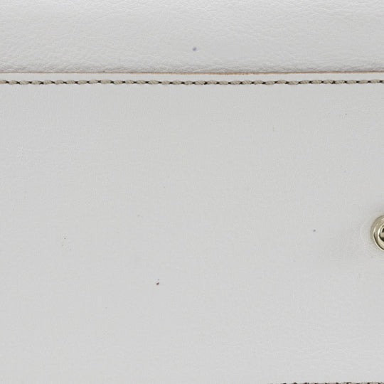 CARTIER Handbag leather White 2WAYShoulder Marcello Women Used Authentic