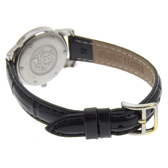 HERMES Watches Quartz Stainless Steel , Embossed Leather white Carrick White dial Women Used Authentic