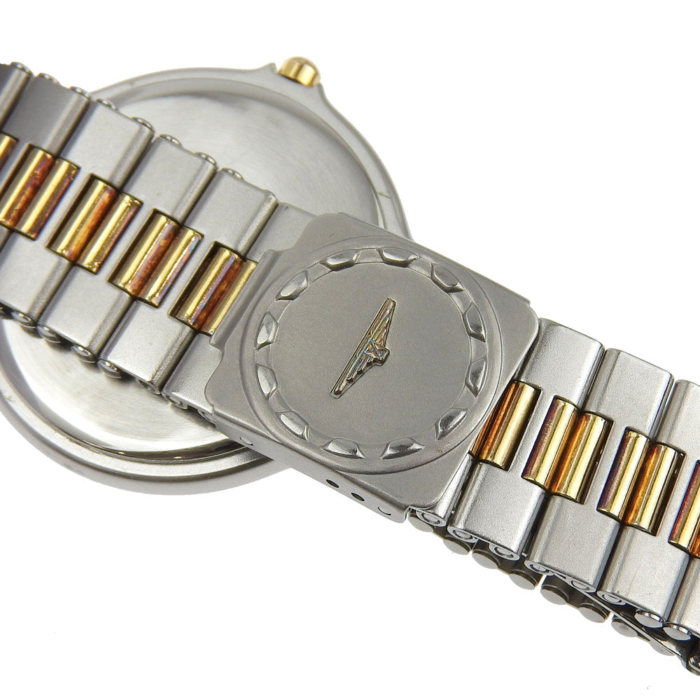 LONGINES Watches Quartz Stainless Steel , Plated Gold gray cal.L161.2 Conquest gray dial mens Used Authentic