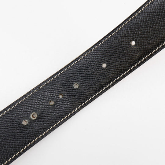 HERMES belt leather Brown / black reversible Constance H belt 90 mens Used Authentic