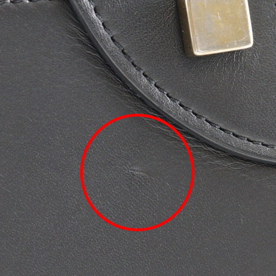 CELINE Handbag 167793WSB.06BB Calfskin , Nubuck Blue / black Micro shopper Luggage Women Used Authentic