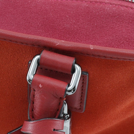 LOEWE Handbag Suede Red / orange Americana 28 Women Used Authentic