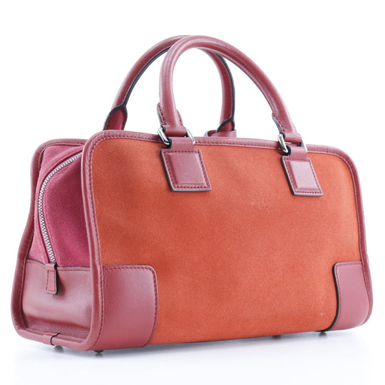 LOEWE Handbag Suede Red / orange Americana 28 Women Used Authentic