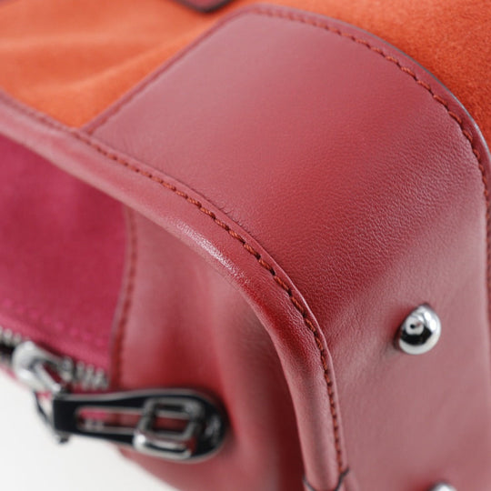 LOEWE Handbag Suede Red / orange Americana 28 Women Used Authentic